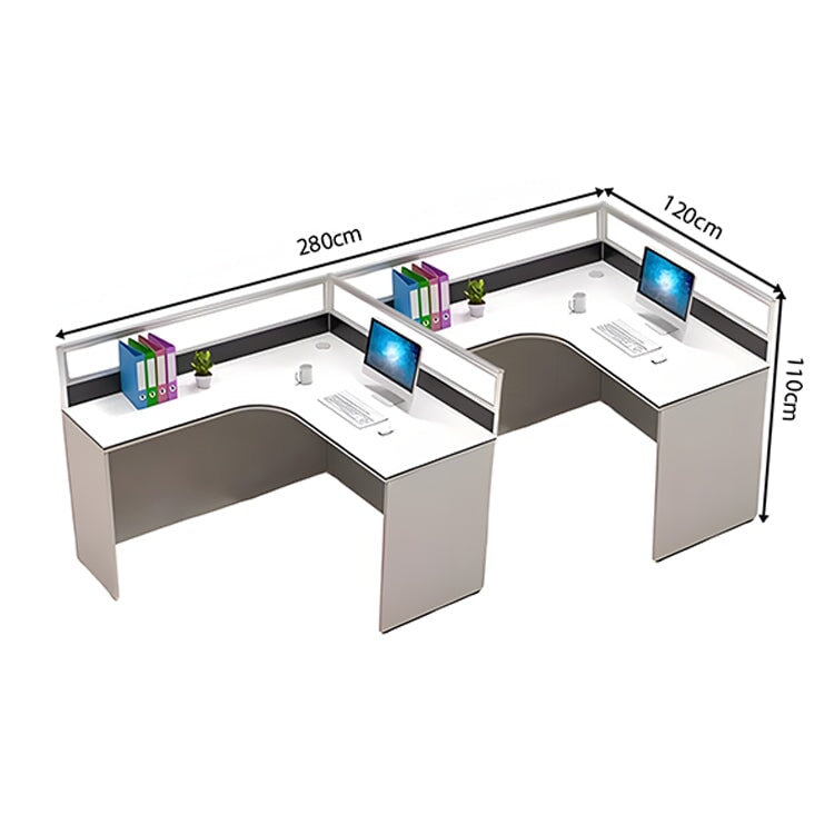 L型デスク トップパネル付き アジャスター付き オフィスデスク 事務机 ワークデスク パソコンデスク ファイルワゴン ホワイト カスタマイズ可能 BGZ-C015 CHICKAGU