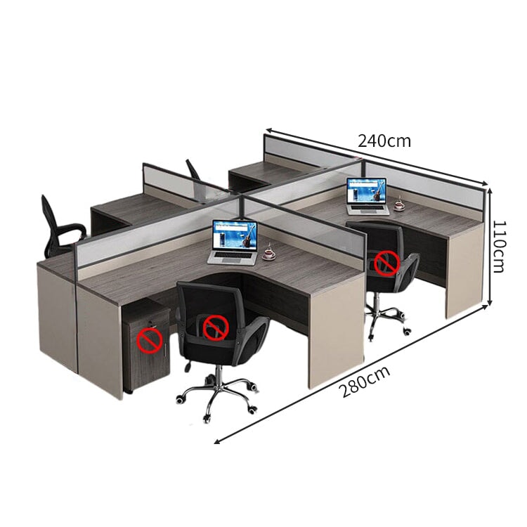 パーティション 厚い天板 L字型 チェスト 移動可能 錠付き引き出し デスク オフィスデスク 事務所用 木目調 落ち着き 洗練 カスタマイズ可能 BGZ-C040 chickagu