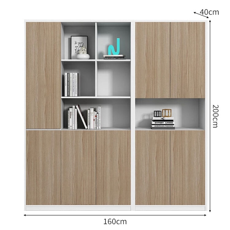 多段式 大容量 分類収納 エコ板材 丈夫 蝶番 耐久性 台輪 安定性 収納棚 キャビネット オフィスキャビネット 木目調 使い勝手 実用 カスタマイズ可能 CWG-C030 chickagu