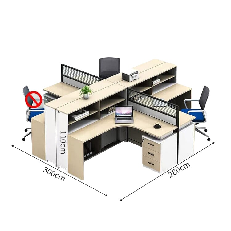 収納棚 キャビネット 防音パーティション エコ板材 L字型 デスク オフィスデスク ワークデスク 実用 機能的 洗練 カスタマイズ可能 BGZ-C030 chickagu
