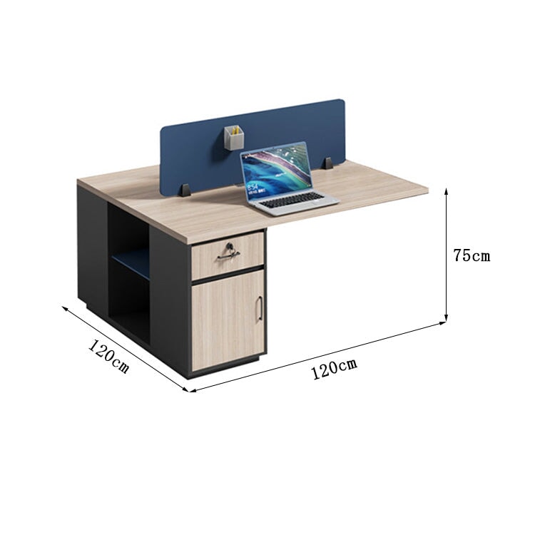 オフィスデスク デスク 作業用 事務所 二人用 四人用 六人用 天然木 サイドキャビネット 引き出し 鍵付き エッジ加工 機能的 シンプル ブラック ホワイト カスタマイズ可能 BGZ-C075 CHICKAGU