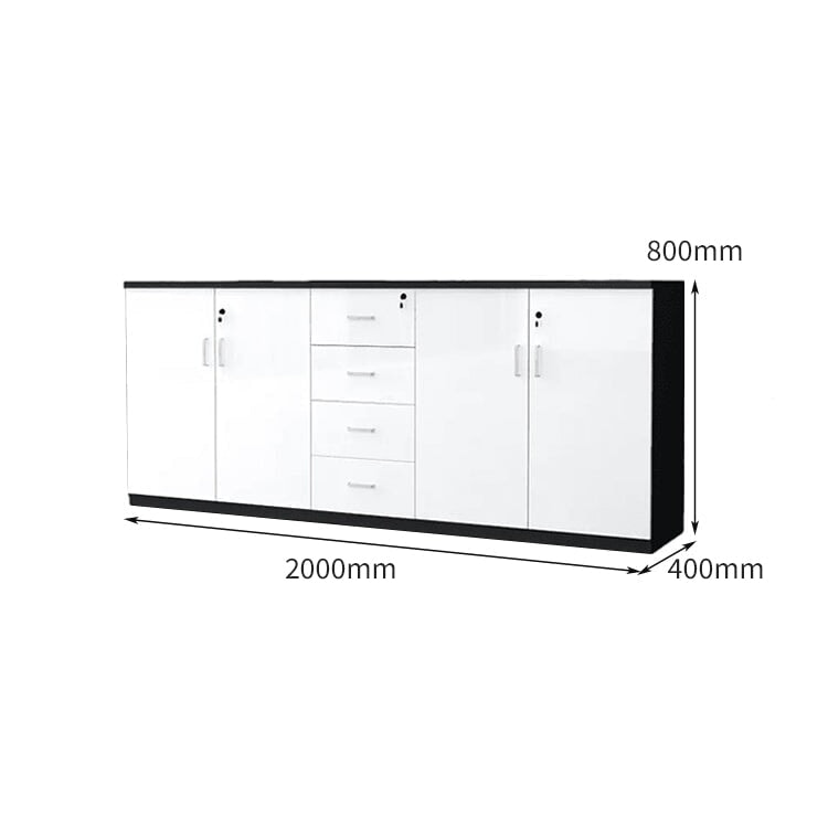 シック 洗練 おしゃれ シンプル エレガント キャビネット ローキャビネット メラミン化粧板 錠付き カスタマイズ可能 CWG-C077 CHICKAGU