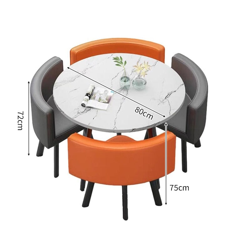 スチールフレーム 高耐荷重 安定性 R仕上げ コットンリネン 通気性 テーブル チェア セット 応接用 シンプル 簡素 カスタマイズ可能 JDZH-A408 chickagu