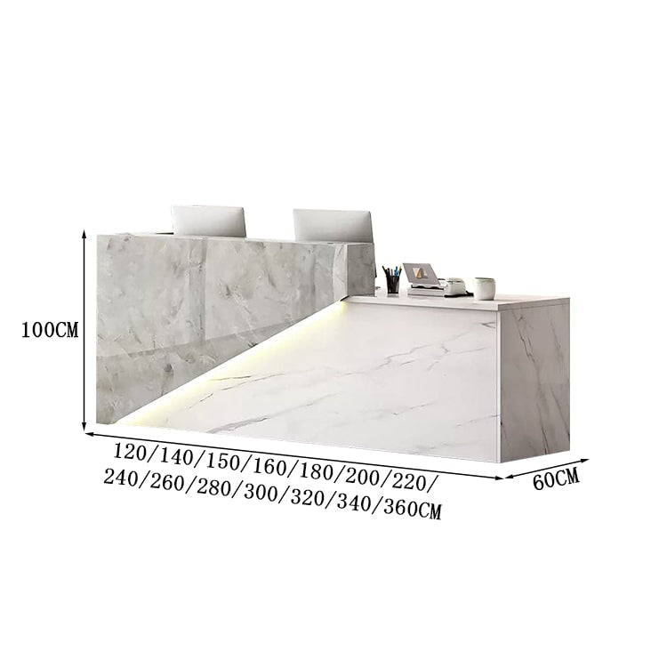 受付台 受付カウンター ハイカウンター マーブル模様 エコ素材 鍵付き引き出し 配線孔付き バイカラー  シック カスタマイズ可能 JDT-A407  chickagu