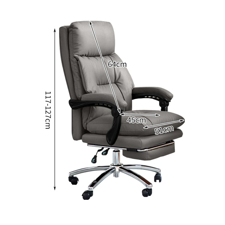 昇降回転式 リクライニング 二重クッション PUレザー チェア オフィスチェア シリコンフィル 高反発ウレタン 柔らか 快適 心地よい BGY-C007 chickagu