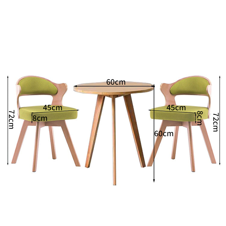 コットンリネン生地 天然木脚 八の字構造 U字型 フィット感 高反発ウレタン 弾力性 柔らか チェア 椅子 シンプル ナチュラル 穏やか JDZH-C036