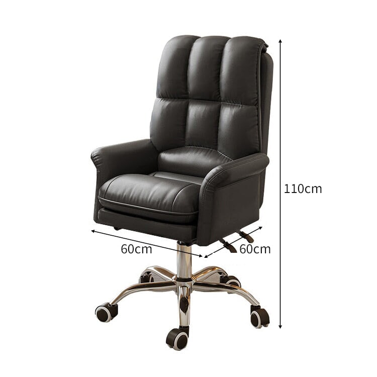 肉厚 ボリューム感 クッション性 リクライニング 昇降回転式 フットレスト PUレザー チェア オフィスチェア 作業用 柔らか 快適 上質 BGY-C024 chickagu