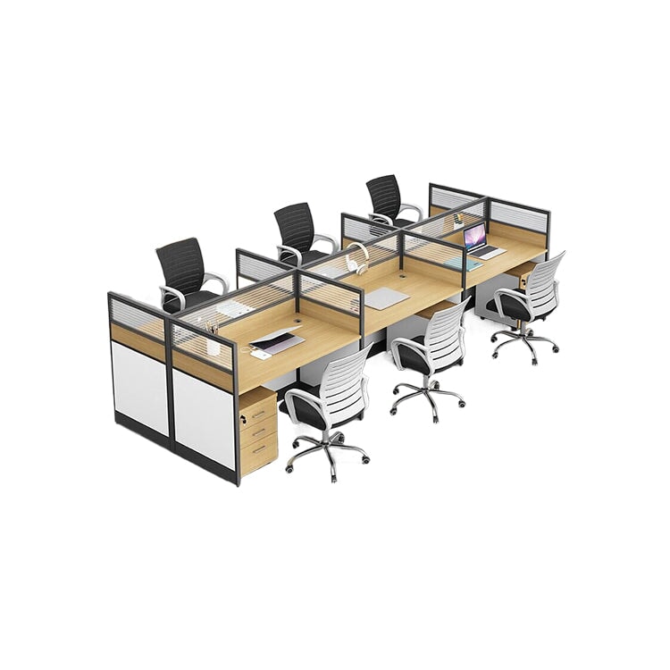 デスク オフィスデスク ワークデスク キャビネット付き シリンダー錠付き 木目調 配線穴付き 組み合わせ自由 シンプル ホワイト ウォールナット BGZ-K-006   kaguyasu