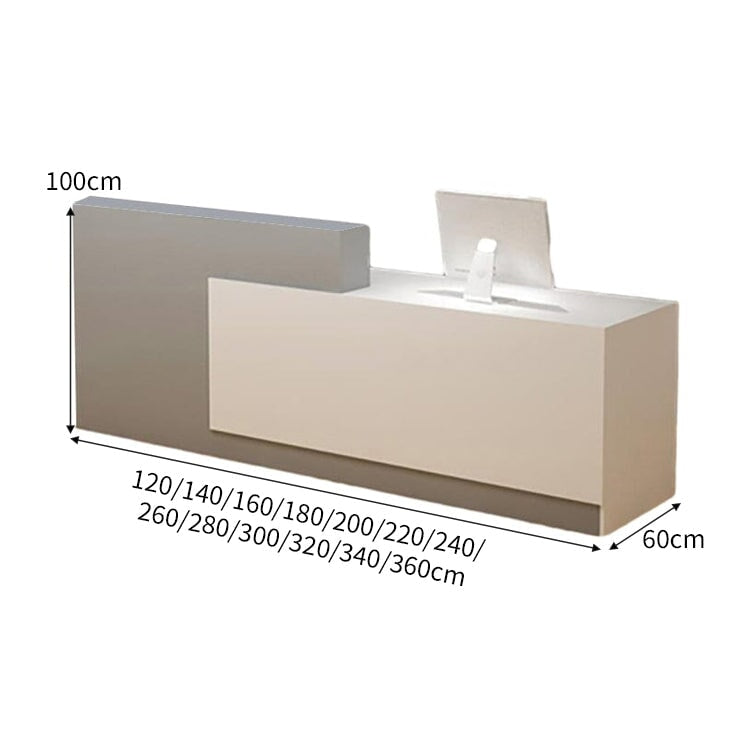 大容量収納 店舗用 受付カウンター カウンタテーブル 受付台 オフィス受付 エントランス受付 ホワイト カスタマイズ可能 JDT-C024 CHICKAGU