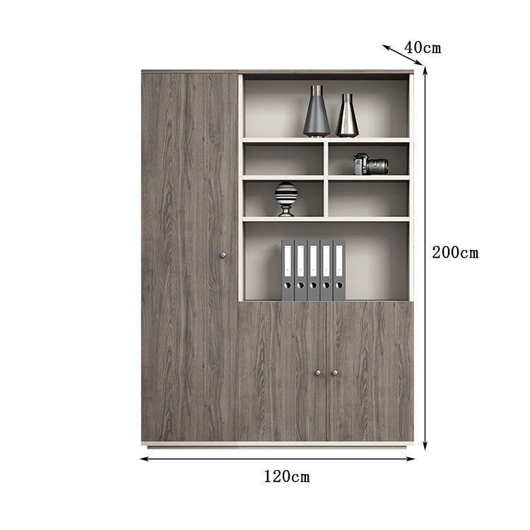 収納キャビネット 収納棚 キャビネット エコ板材 エッジ加工 木目調 アルミ合金 幕板 扉付き オープン式 ワードローブ 多目的 実用 穏やか カスタマイズ可能 CWG-C084 chickagu