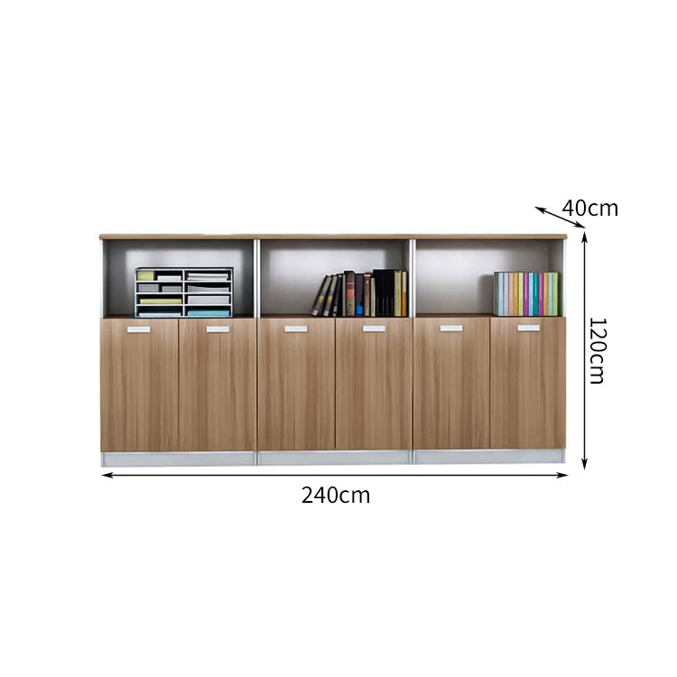 大容量 扉付き ホコリ防止 バイカラーデザイン 木目調 厚い棚板 キャビネット 収納キャビネット 落ち着き 洗練 シンプル カスタマイズ可能 CWG-C063
