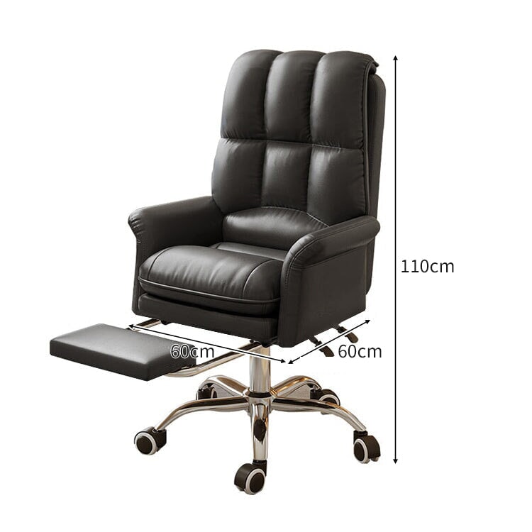 肉厚 ボリューム感 クッション性 リクライニング 昇降回転式 フットレスト PUレザー チェア オフィスチェア 作業用 柔らか 快適 上質 BGY-C024 chickagu