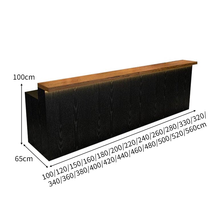 L型 LEDライト付き 大容量収納 引き出し付き 受付カウンター バーカウンター 受付台 カウンターテーブル グレー カスタマイズ可能 JDT-C027