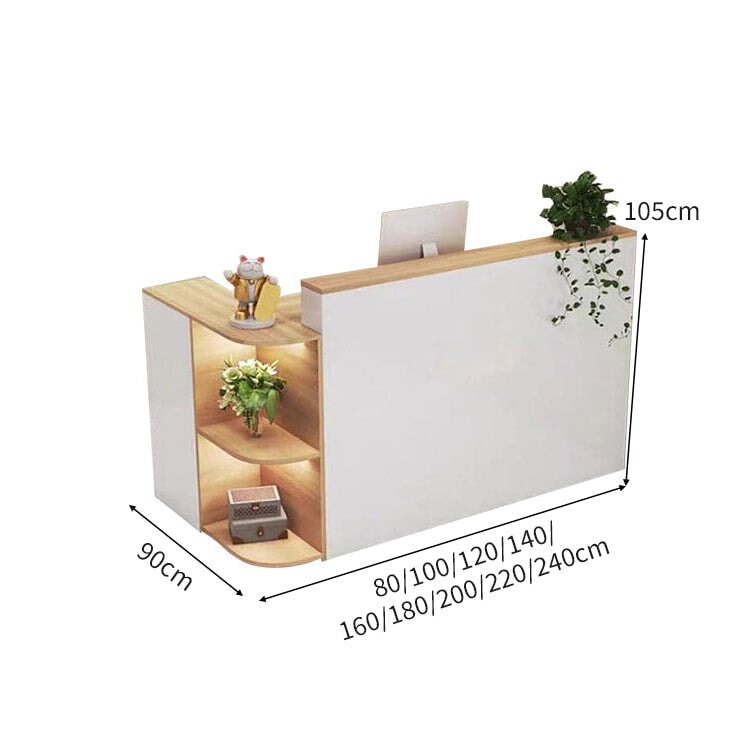 上部天板 R仕上げ L字型 展示棚 多目的収納 受付カウンター カウンター レジ台 マーブル柄 おしゃれ 洗練 機能的 カスタマイズ可能 JDT-A415 chickagu