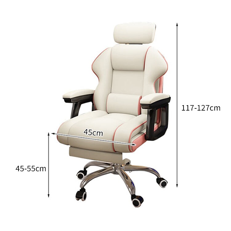 昇降回転式 リクライニング 135° ヘッドレスト ランバーサポート オフィスチェア チェア 五本脚ベース 金属製 キャスター付き 人間工学 快適 上質 BGY-C008 chickagu