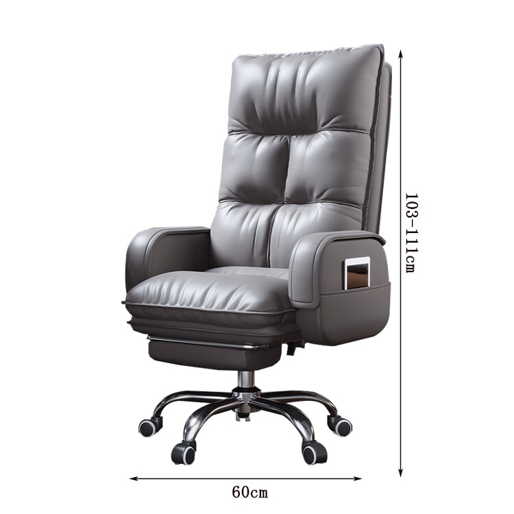 ワークチェア オフィスチェア エグゼクティブチェア PUレザー生地 シリコンフィル 高密度ウレタンフォーム リクライニング機能 フットレスト 高級 BGY-C033  chickagu