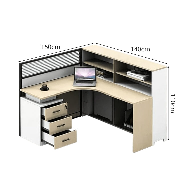 収納棚 キャビネット 防音パーティション エコ板材 L字型 デスク オフィスデスク ワークデスク 実用 機能的 洗練 カスタマイズ可能 BGZ-C030 chickagu