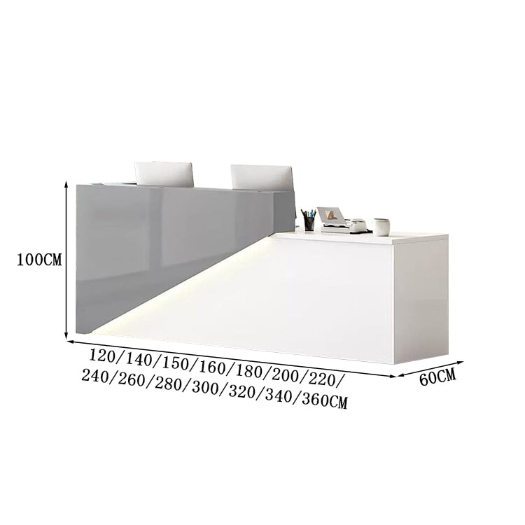 受付台 受付カウンター ハイカウンター マーブル模様 エコ素材 鍵付き引き出し 配線孔付き バイカラー  シック カスタマイズ可能 JDT-A407  chickagu