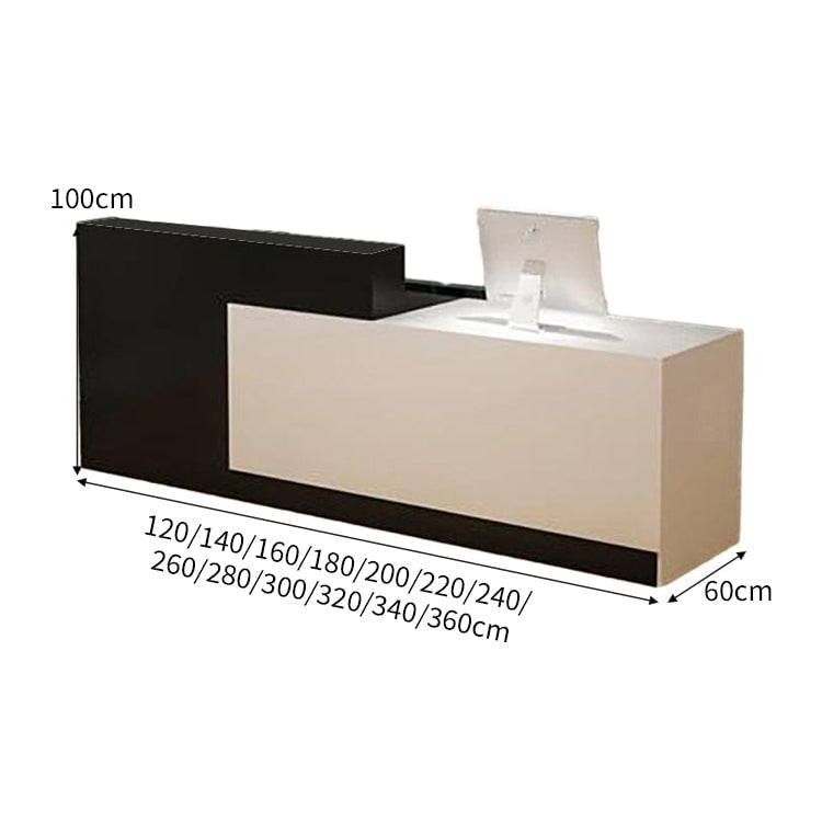 大容量収納 店舗用 受付カウンター カウンタテーブル 受付台 オフィス受付 エントランス受付 ホワイト カスタマイズ可能 JDT-C024 CHICKAGU