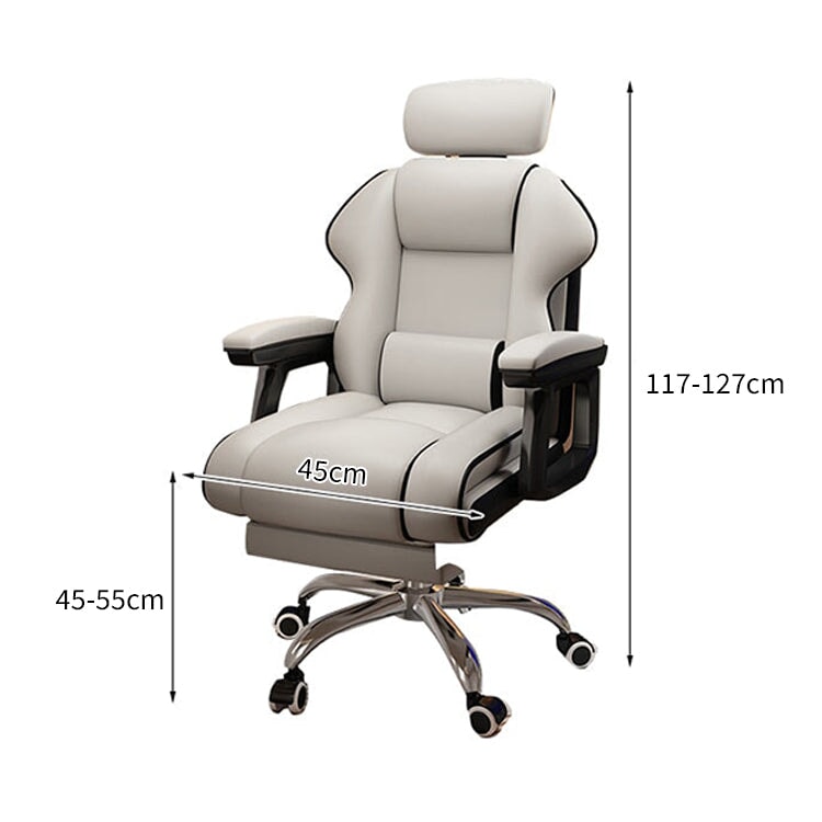 昇降回転式 リクライニング 135° ヘッドレスト ランバーサポート オフィスチェア チェア 五本脚ベース 金属製 キャスター付き 人間工学 快適 上質 BGY-C008 chickagu