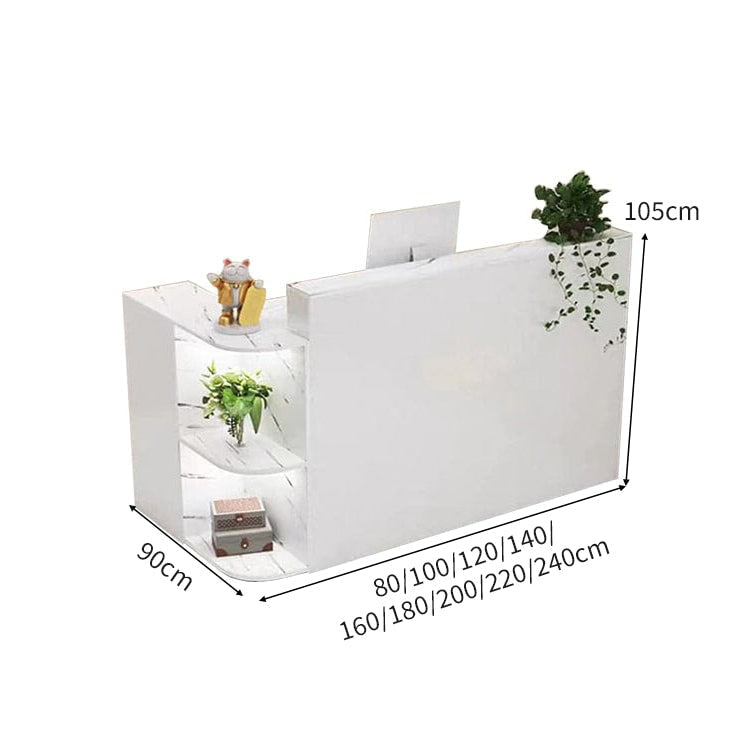 上部天板 R仕上げ L字型 展示棚 多目的収納 受付カウンター カウンター レジ台 マーブル柄 おしゃれ 洗練 機能的 カスタマイズ可能 JDT-A415 chickagu