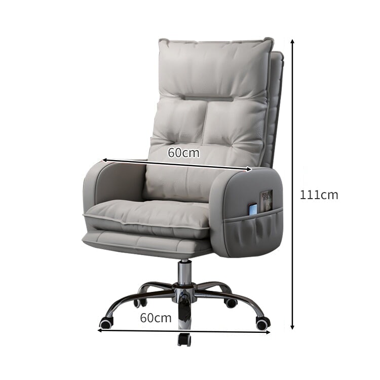 エルゴノミクスデザイン リクライニング機能付き PUレザー ワークチェア チェア オフィスチェア パソコンチェア 人間工学 ボリューム感 高級感 BGY-C027 chickagu