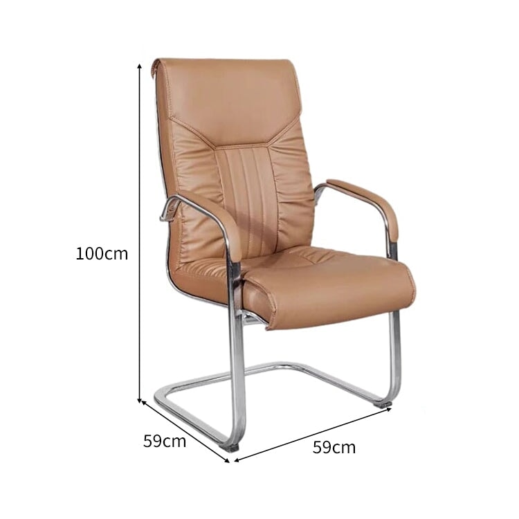 ラテックス クッション 柔らか 人間工学 PUレザー スチールフレーム ループ脚 チェア オフィスチェア シンプル 快適 BGY-C011 chickagu