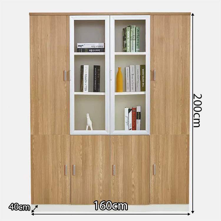 オフィスデスク ワークデスク 役員デスク パソコンデスク 幕板付き サイドキャビネット 焼付塗装 オープン収納 ナチュラル カスタマイズ可能 LBZ-C003 CHICKAGU