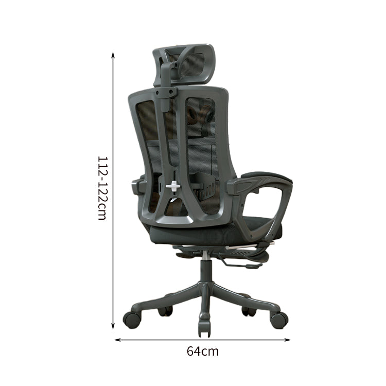 昇降回転式 ロッキング フットレスト ヘッドレスト 腰当て メッシュ ラテックス 通気性 チェア 作業用 オフィスチェア シンプル 簡素 快適 BGY-C030