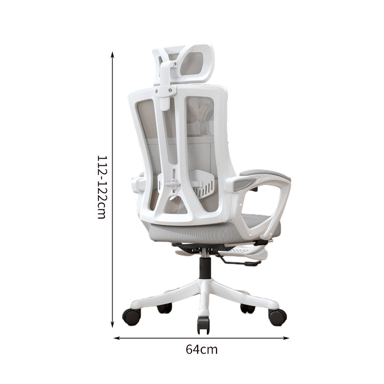 昇降回転式 ロッキング フットレスト ヘッドレスト 腰当て メッシュ ラテックス 通気性 チェア 作業用 オフィスチェア シンプル 簡素 快適 BGY-C030