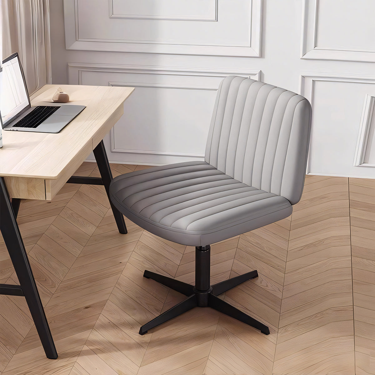 チェア 作業用 オフィスチェア 事務所用 肘掛けなし 広い座面 昇降回転 リクライニング 軽量 省スペース ガスシリンダー モダン ミニマル 快適 BGY-C049