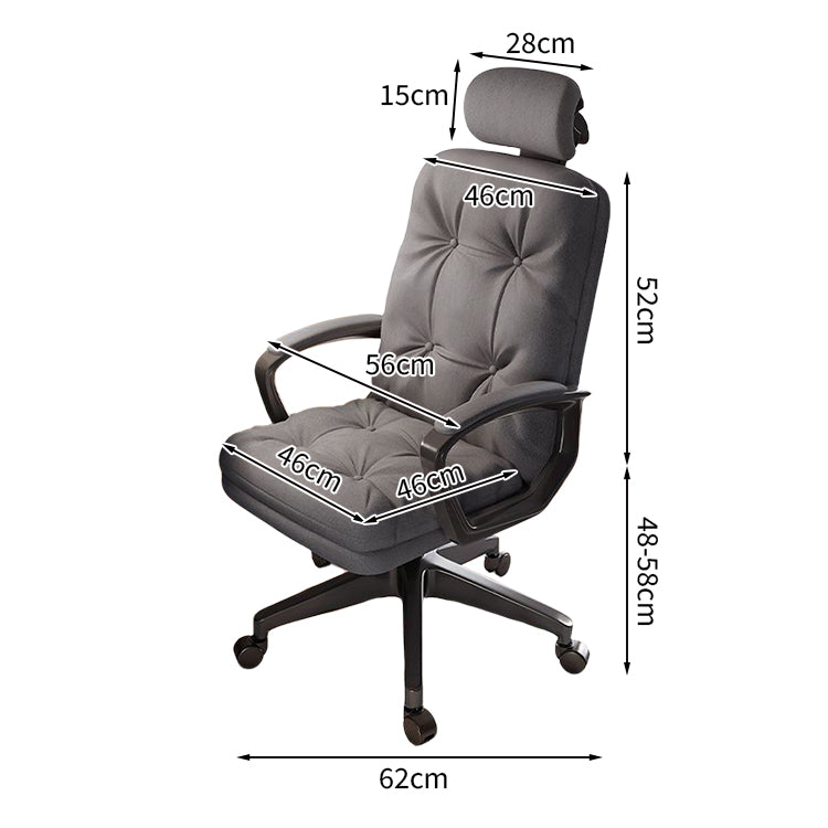 チェア オフィスチェア 在宅ワーク リクライニング ヘッドレスト ポリエステル生地 キャスター付き 昇降回転 高反発ウレタン 柔らか 快適 シック BGY-C050