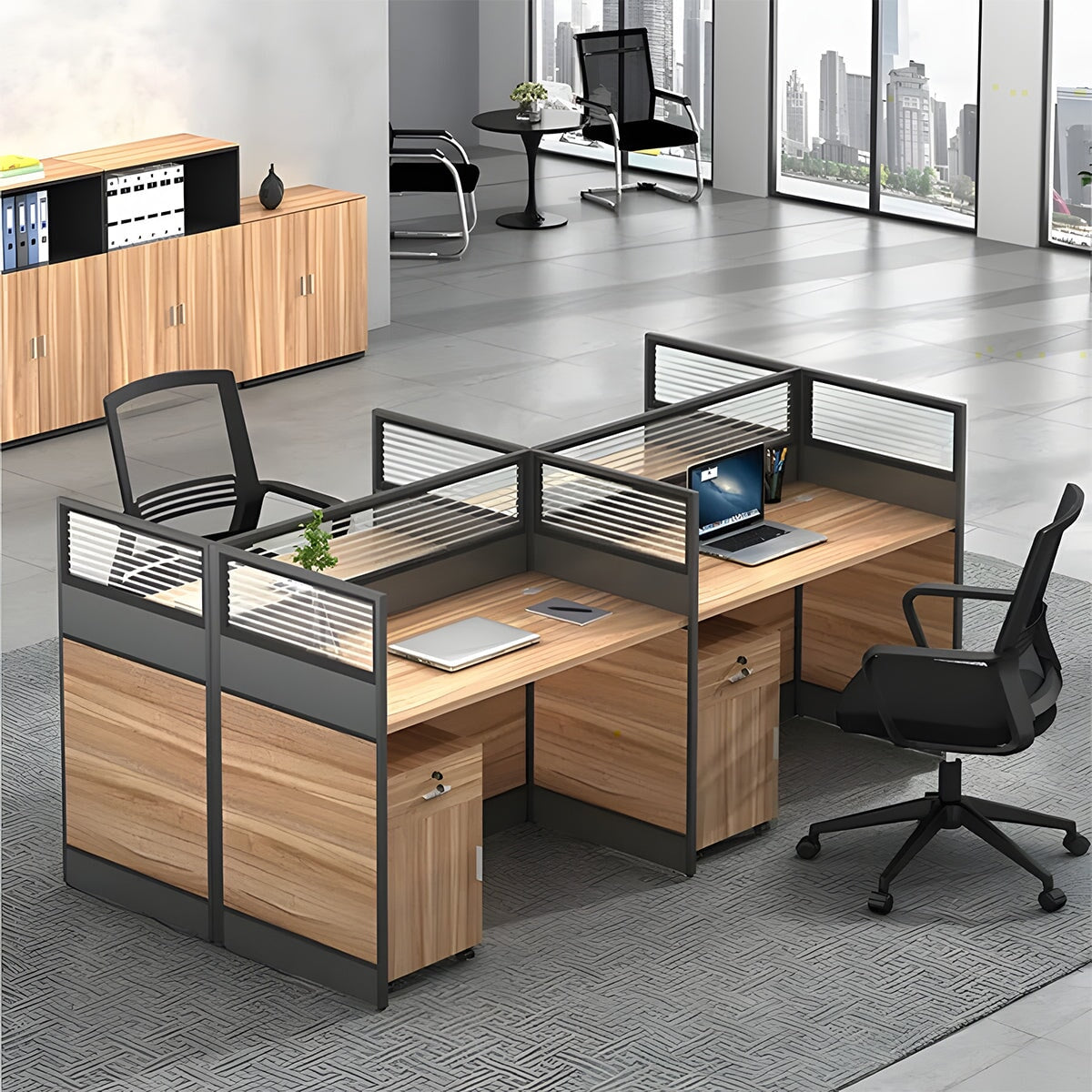 厚い天板 パーティション 配線穴キャップ 十分広い チェスト デスク ワークデスク オフィス用 機能性 実用 シンプル カスタマイズ可能 BGZ-C044 chickagu