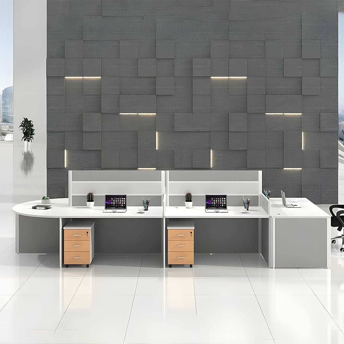 トップパネル付き ファイルワゴン キャスター付き 配線穴付き オフィスデスク ワークデスク パソコンデスク 事務机 シンプル ホワイト カスタマイズ可能 BGZ-C064