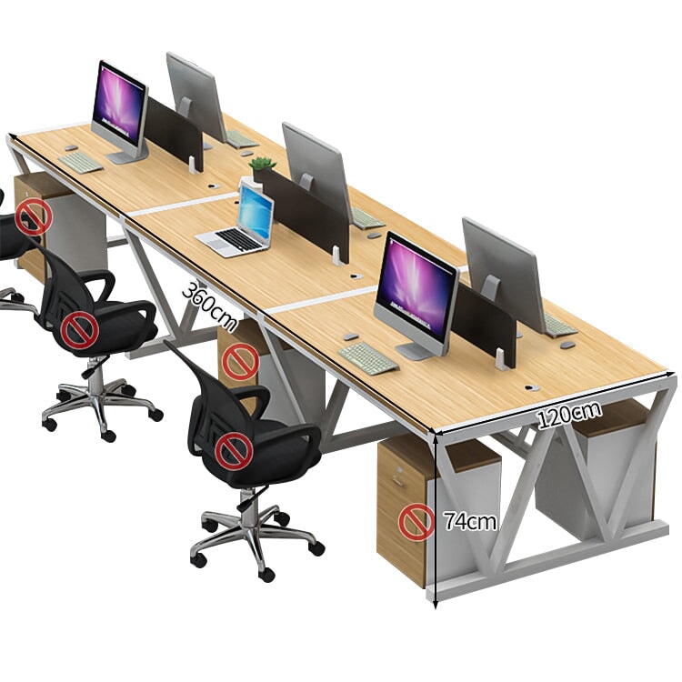 スチールフレーム 三角構造 安定性 エコ板材 配線孔 デスクトップパネル 木目調 デスク オフィスデスク 穏やか シンプル 簡素 カスタマイズ可能 BGZ-C082