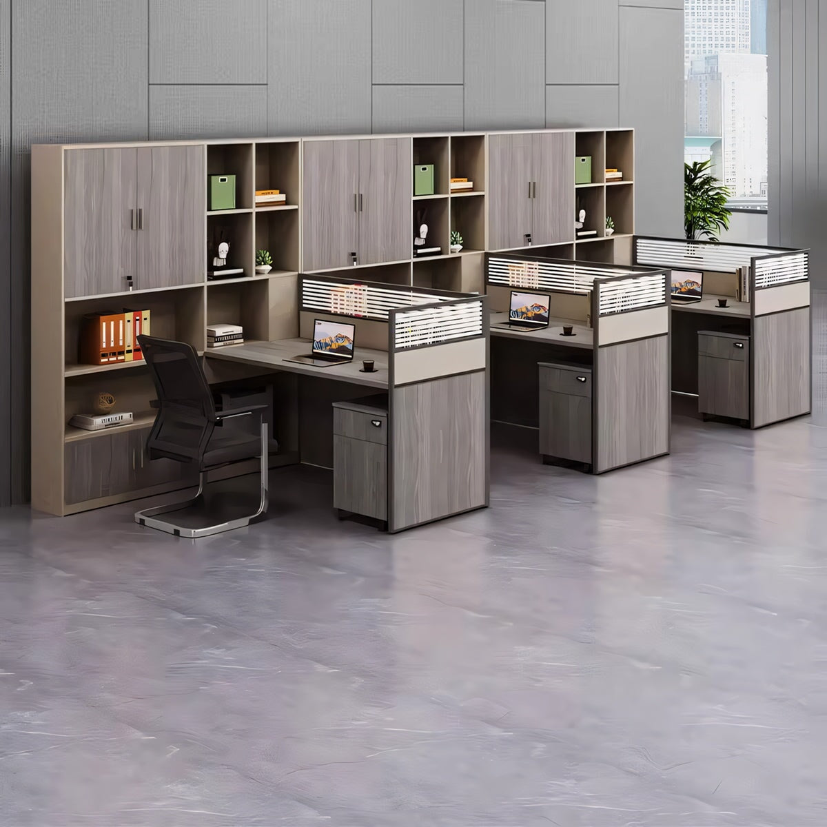 頑丈 エコ板材 サイドキャビネット 大容量 分類収納 錠付き パーティション PC収納 デスク オフィスデスク 落ち着き 機能的 使い勝手 カスタマイズ可能 BGZ-C098