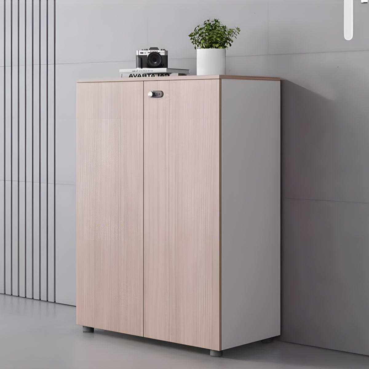 オープン収納 扉付き収納 エコ板材 三桁ダイヤル錠 アジャスター 収納棚 キャビネット 収納キャビネット 木目調 実用 カスタマイズ可能 CWG-C071