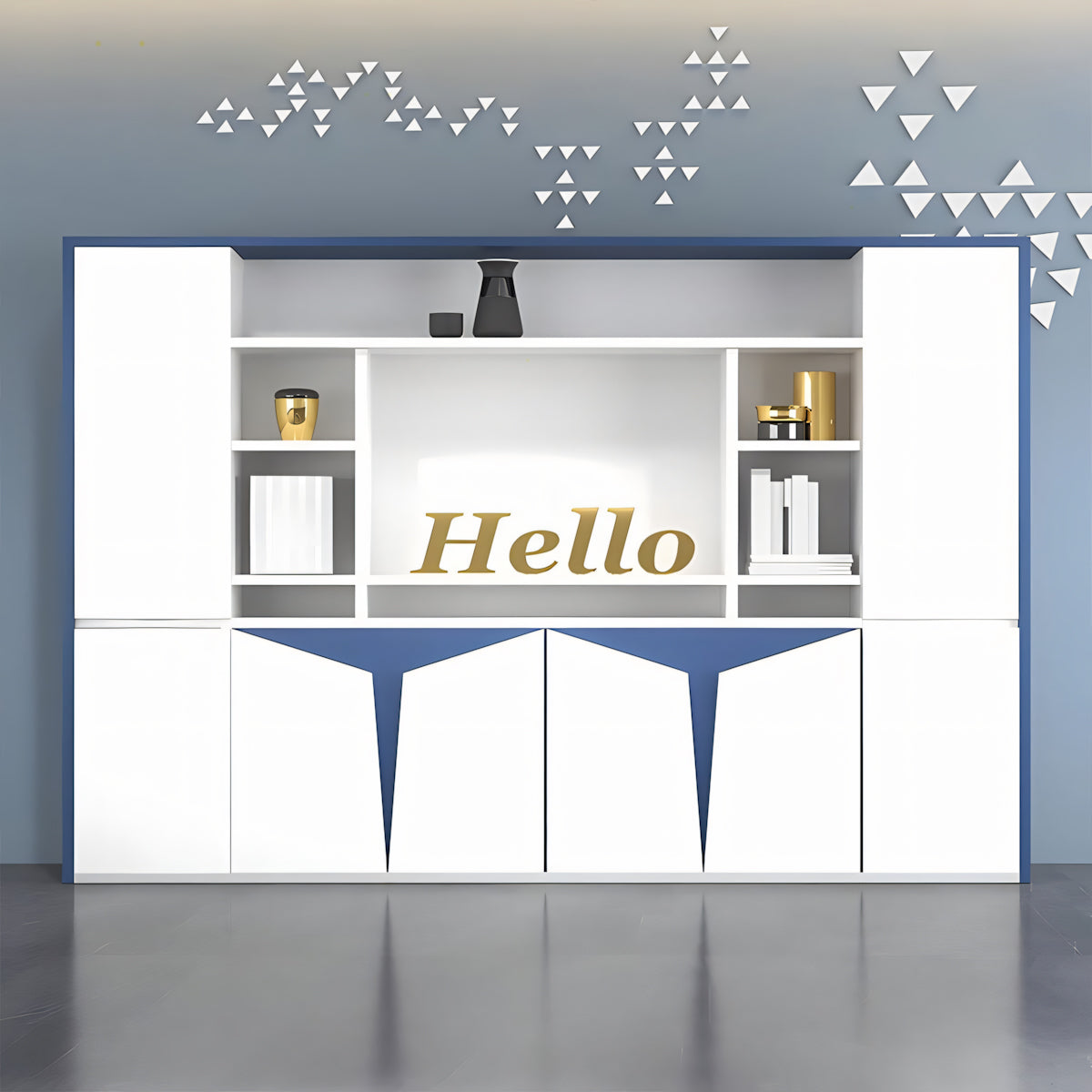 大容量 分類収納 多目的 鏡面仕上げ 焼付塗装 エコ板材 収納キャビネット キャビネット 収納 洗練 おしゃれ 上質 カスタマイズ可能 CWG-C081