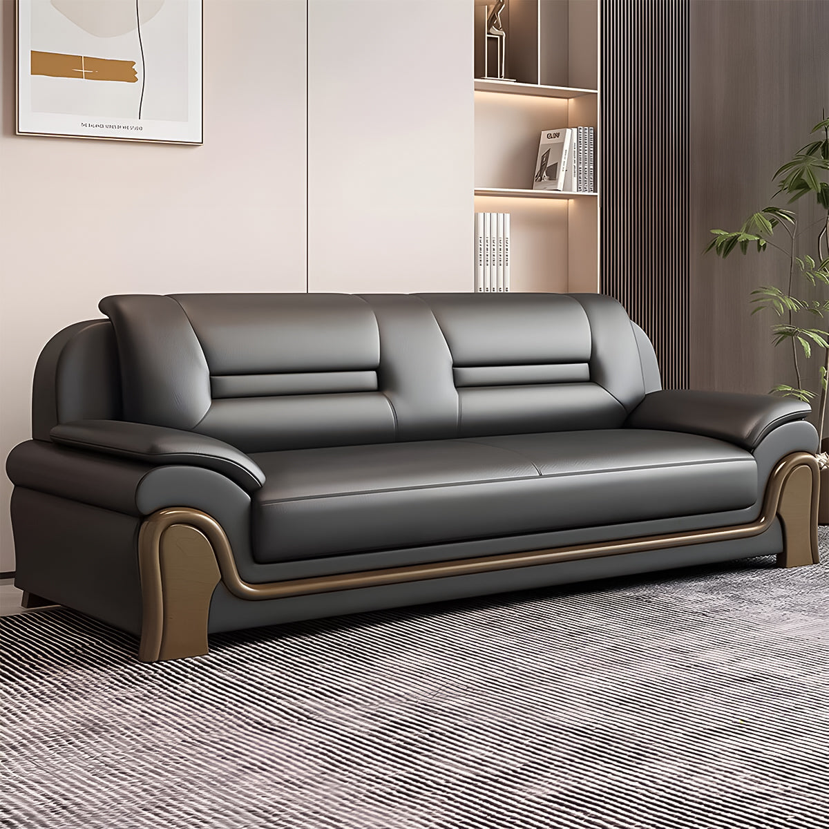 高反発ウレタン 弾力性 柔らか アームレスト 背もたれ ふっくら 天然木 頑丈 安定性 応接ソファ ソファ 落ち着き 重厚感 上品 カスタマイズ可能 JDSF-C053