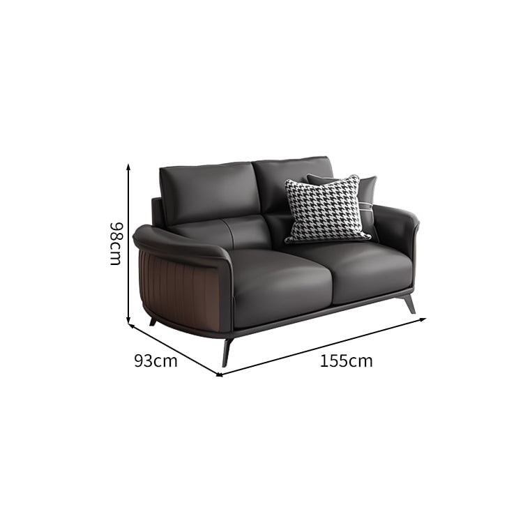 天然木 スプリング 高密度ウレタン 柔らか 人間工学 フィット感 合成皮革 炭素鋼脚 ソファ 応接ソファ ふっくら 快適 グレー カスタマイズ可能 JDSF-C067