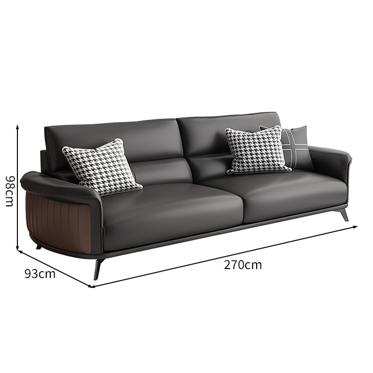 天然木 スプリング 高密度ウレタン 柔らか 人間工学 フィット感 合成皮革 炭素鋼脚 ソファ 応接ソファ ふっくら 快適 グレー カスタマイズ可能 JDSF-C067