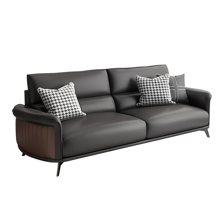 天然木 スプリング 高密度ウレタン 柔らか 人間工学 フィット感 合成皮革 炭素鋼脚 ソファ 応接ソファ ふっくら 快適 グレー カスタマイズ可能 JDSF-C067