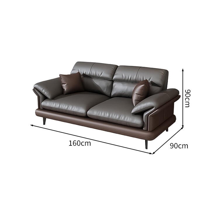 炭素鋼脚 天然木フレーム 合成皮革 高密度ウレタン 弾力性 柔らか 人間工学 フィット感 ソファ 応接ソファ 上質 高級感 グレー カスタマイズ可能 JDSF-C069