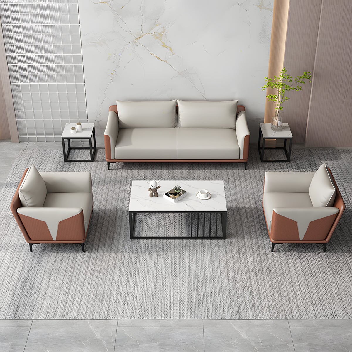耐荷重 天然木フレーム 合成皮革 ゆとり 人間工学 フィット感 炭素鋼脚 応接ソファ ソファ ミニマル 厚み ふっくら カスタマイズ可能 JDSF-C074