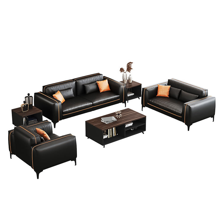 スチール脚 合成皮革 シリコンフィル 天然木 頑丈 人間工学 フィット感 腰当て 応接ソファ ソファ 落ち着き 厚み 快適 心地よい カスタマイズ可能 JDSF-C078