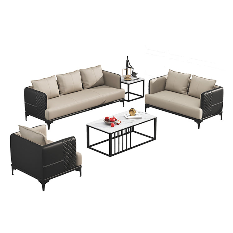 本革 合成皮革 天然木フレーム 炭素鋼脚 安定性 高反発ウレタン 弾力性 柔らか ソファ 応接ソファ レトロモダン 上品 心地よい カスタマイズ可能 JDSF-C079