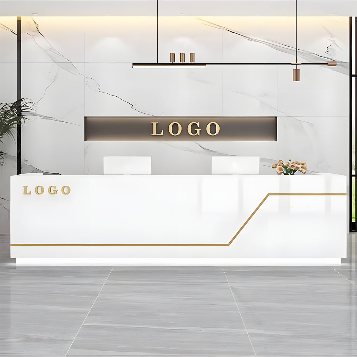 優れた収納機能 多目的 エコ板材 配線穴キャップ LEDライト 鏡面仕上げ カウンター 受付カウンター レジ台 ツヤあり おしゃれ モダン カスタマイズ可能 JDT-A416 chickagu