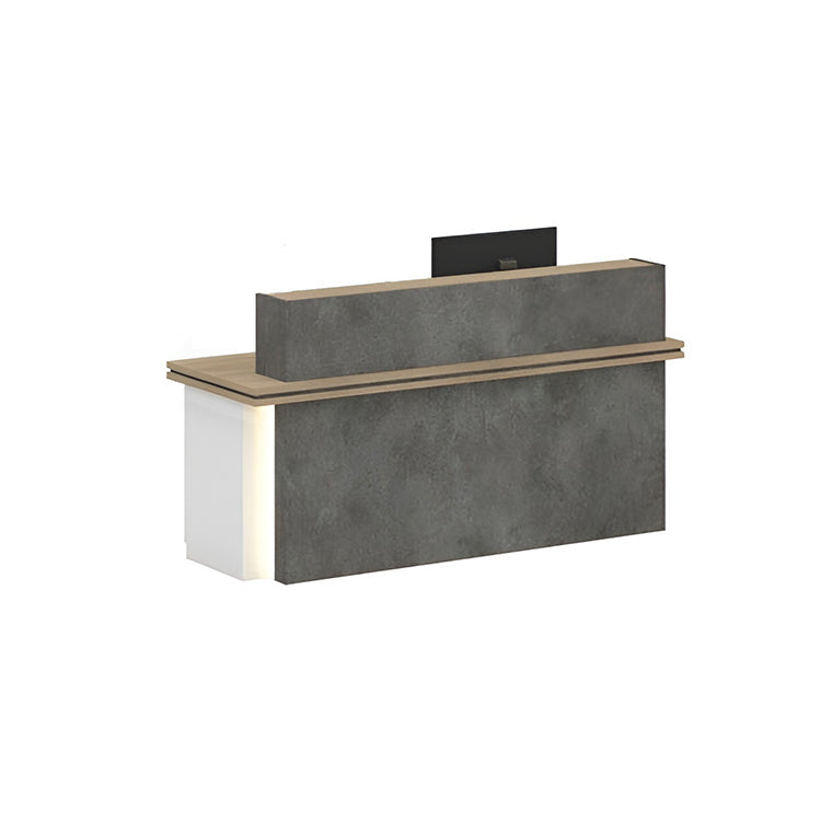 エコ板材 分厚い天板 重厚感 上部天板 LEDライト 扉付き収納 大容量 マルチカラー 受付カウンター カウンター 洗練 機能的 モダン ホワイト カスタマイズ可能 JDT-K-008