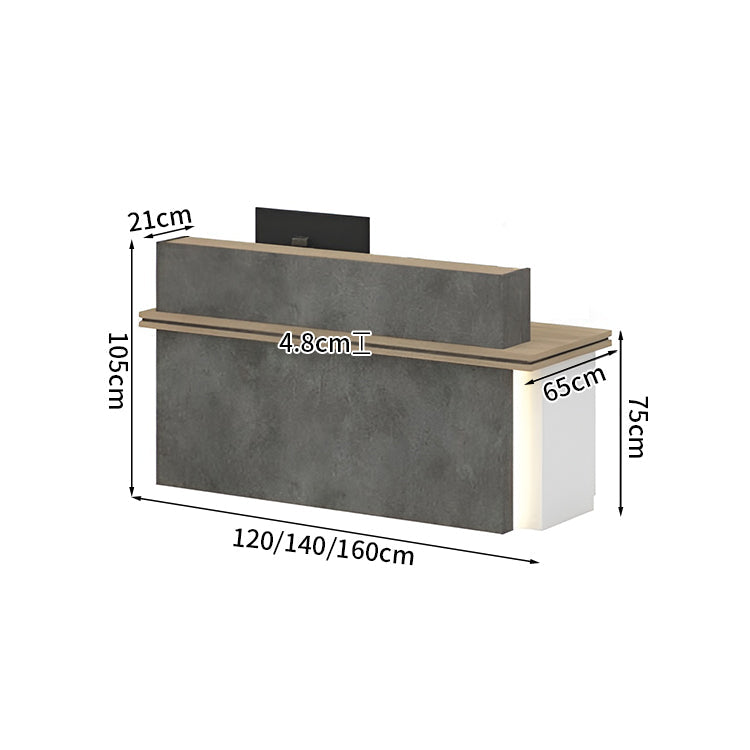 エコ板材 分厚い天板 重厚感 上部天板 LEDライト 扉付き収納 大容量 マルチカラー 受付カウンター カウンター 洗練 機能的 モダン ホワイト カスタマイズ可能 JDT-K-008