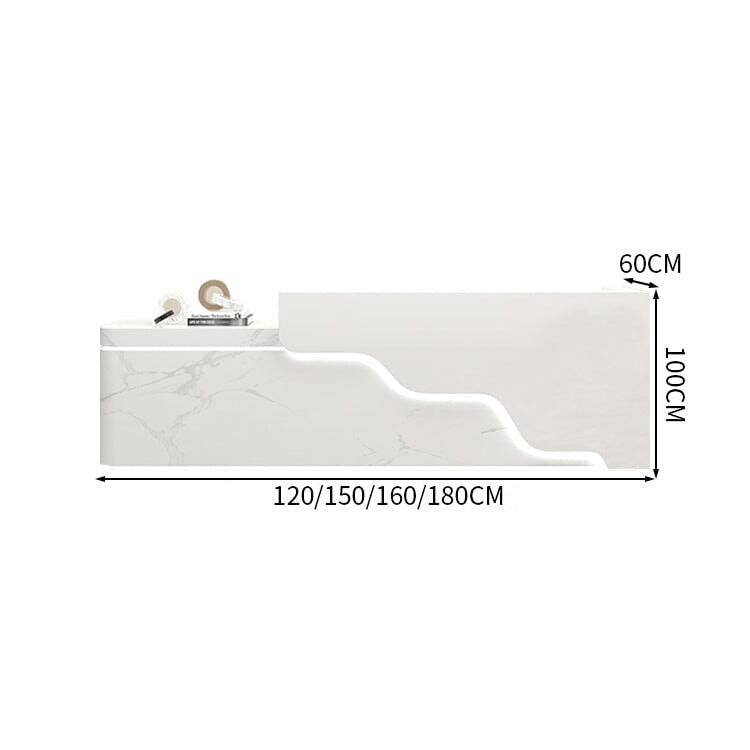 受付カウンター 受付台 オフィス受付 エントランス受付 作業台 鍵付き 引き出し 扉付きワゴン モダン ホワイト カスタマイズ可能 JDT-065 kaguyasu